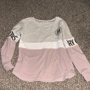 Chance or Fate Gray and Pink Block Sweatshirt